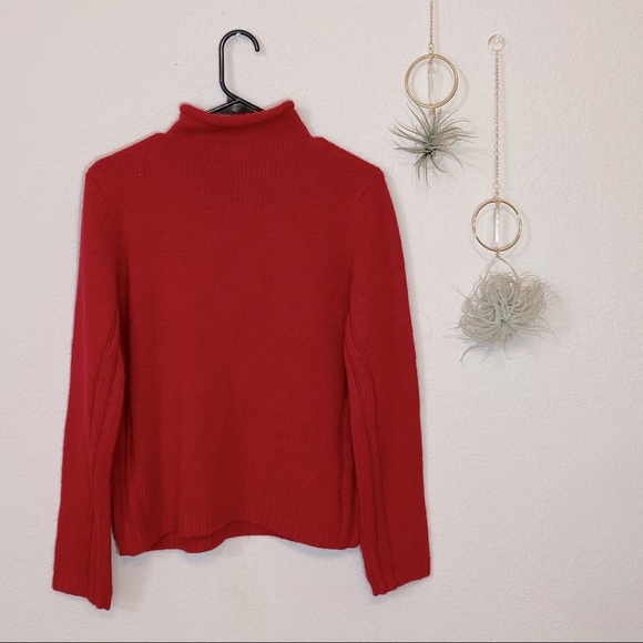 St. John’s Bay Red Turtleneck W/ Snowflake - Picture 6 of 6